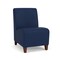 Lesro Siena Lounge Reception Armless Guest Chair, Walnut, MD Ink Upholstery SN1102 - alternate 1